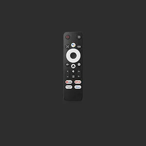 Black remote control on a black background
